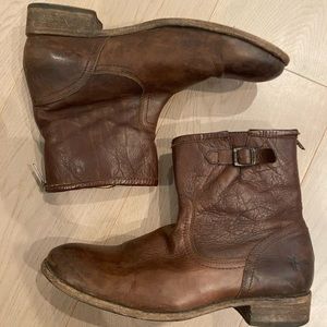 Brown Frye Booties, Size 11
